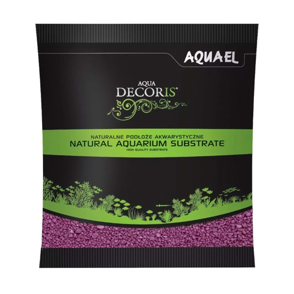 AQUAEL GRAVEL DECORİS FUŞYA KUM 1KG
