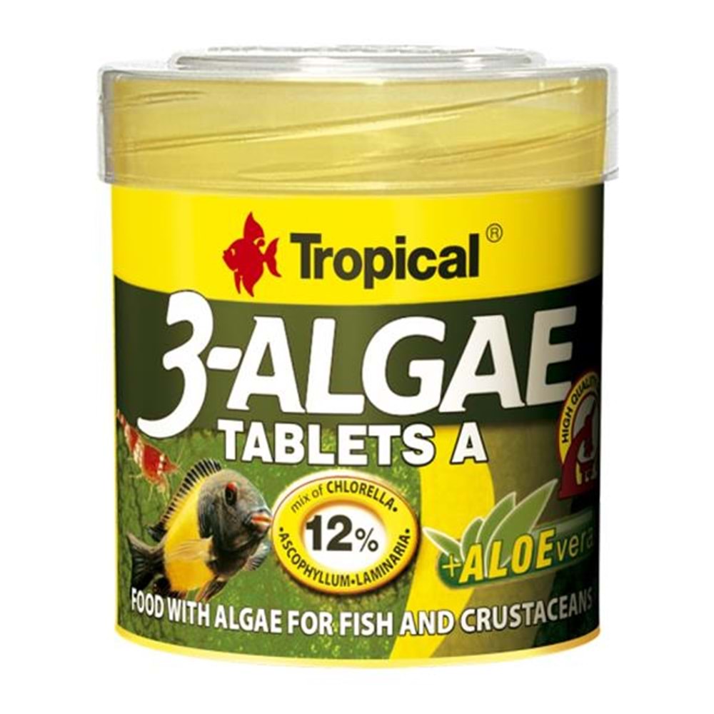 TROPİCAL 3 ALGAE TABLETS A 50ML/36GR
