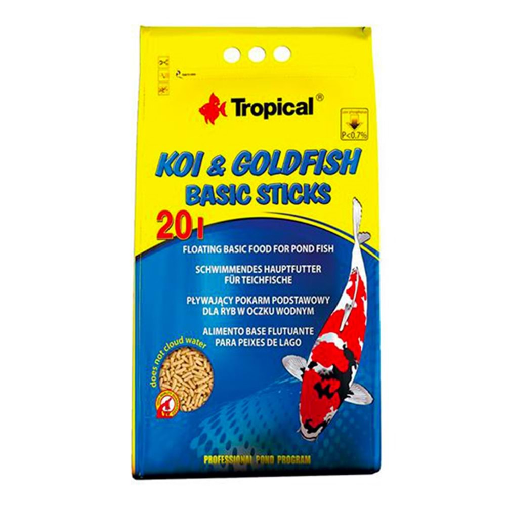 TROPİCAL KOİ&GOLDFİSH BASİC POND STİCKS 20LT/1600GR