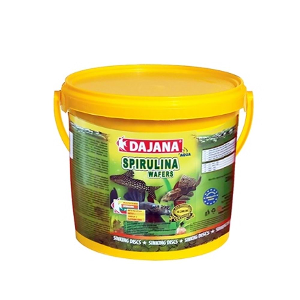 DAJANA MİNİ SPİRULİNA WAFERS KOVA 3000 ML 1200 GR