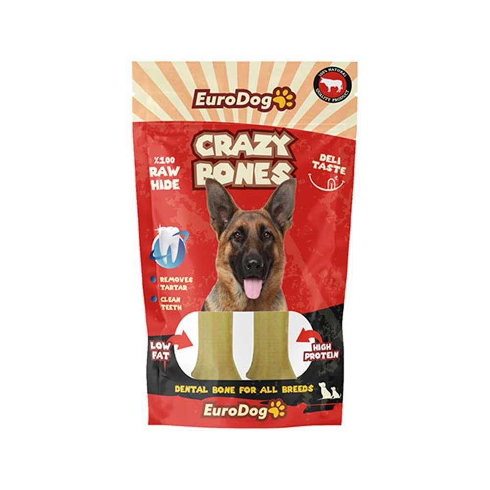 EURODOG CRAZY BONE PRES KEMİK 15 CM 2 ADET