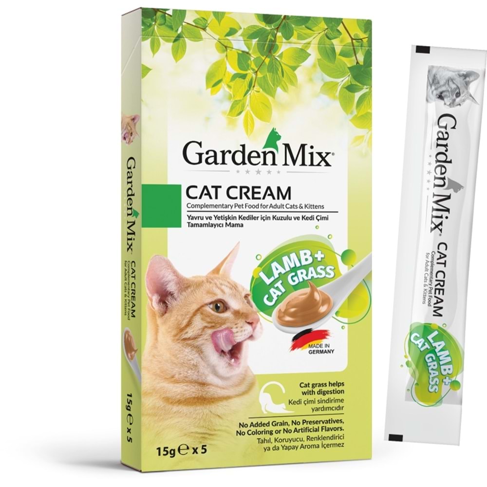 GARDEN MIX KEDİ KREMASI KUZU+KEDİ OTU 15 GR*5