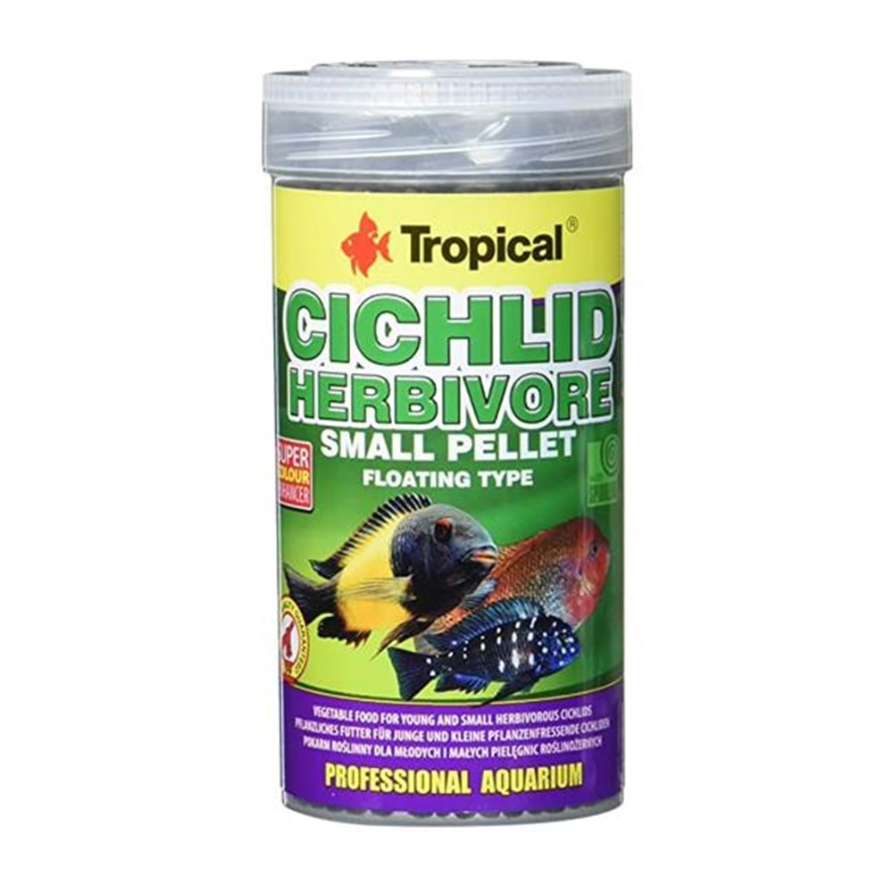 TROPİCAL CİCHLİD HERBİVORE SMALL PELLET 250ML/90GR