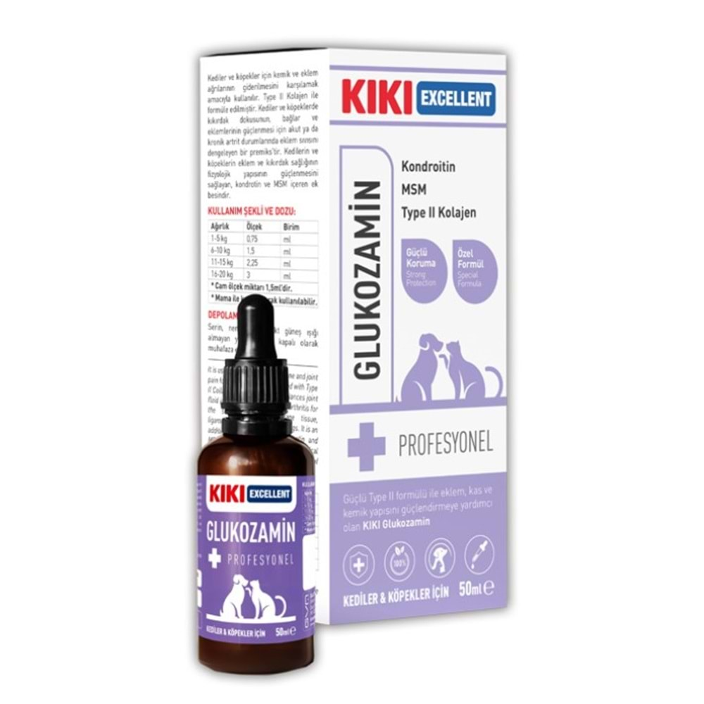 KIKI KEDİ&KÖPEK GLUKOZAMİN ŞURUP 50 ML