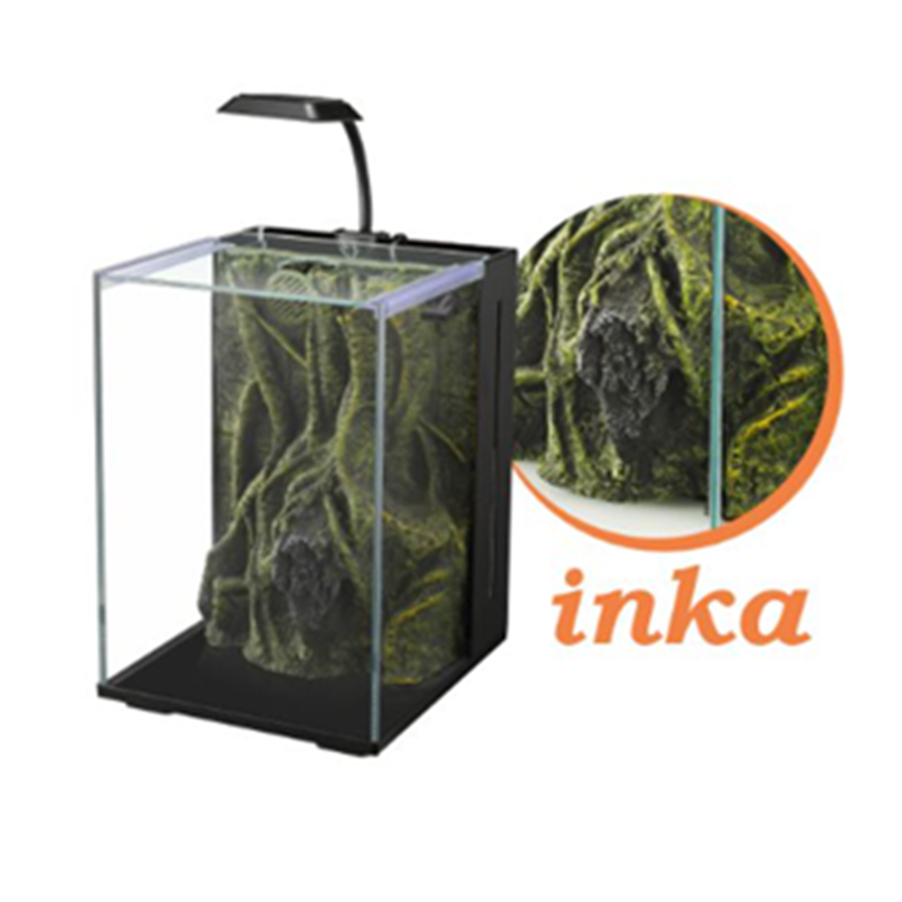 NUBİOS NANO AKVARYUM INCA DEKORLU SİYAH 20X22X29 CM