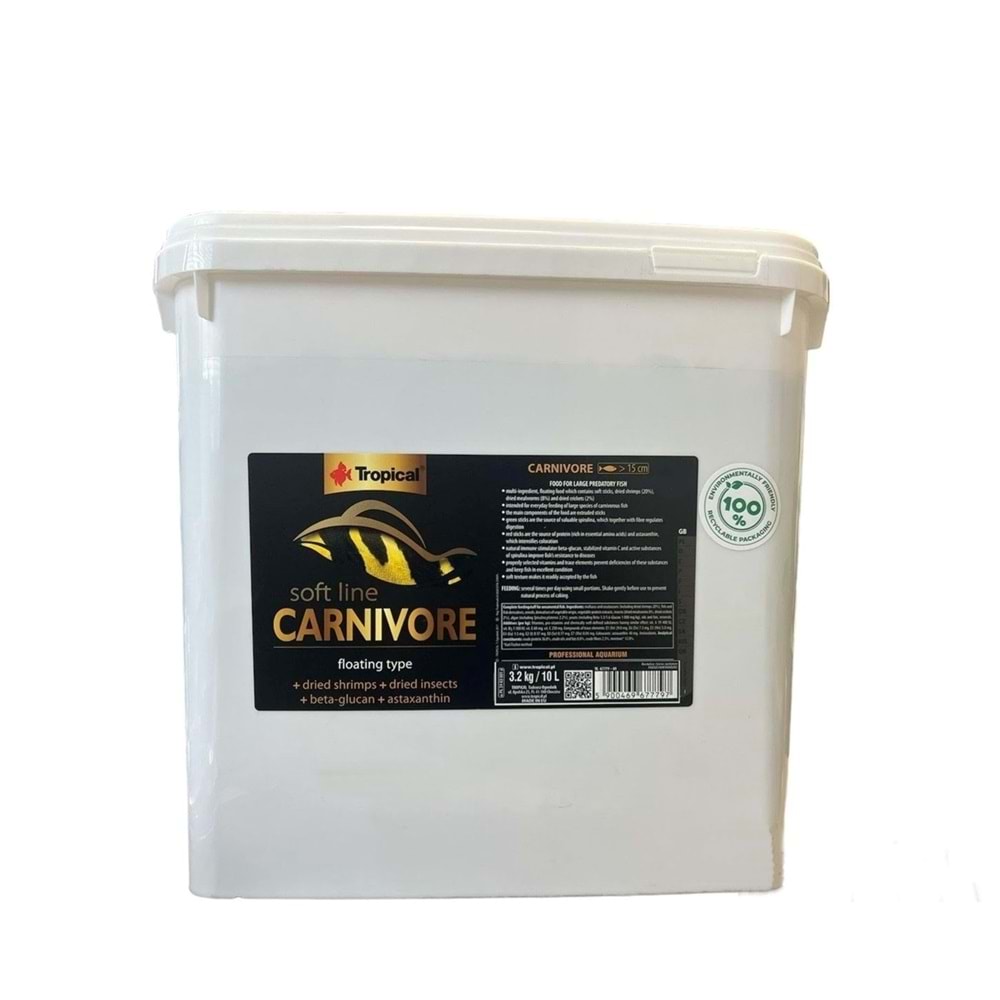 TROPİCAL SOFT LİNE CARNİVORE 10LT/3,2KG