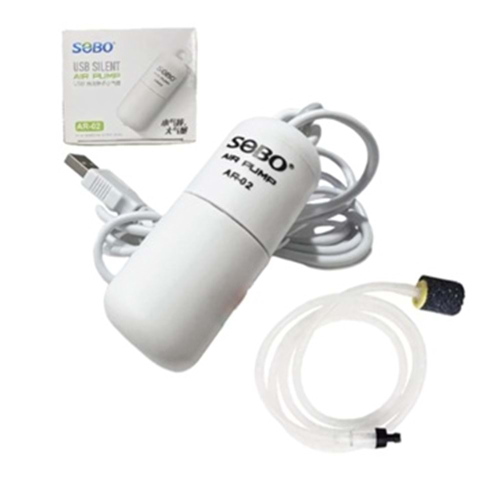 SOBO HAVA MOTORU AR-02 USB SİLENT DC 5V 1W 4 LT/MİN