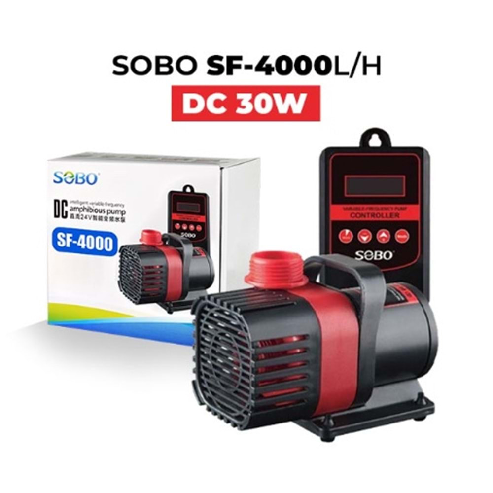 SOBO DEBİ KONTROLLÜ DC POMPA 30W 4000 LT/H 4,5 M