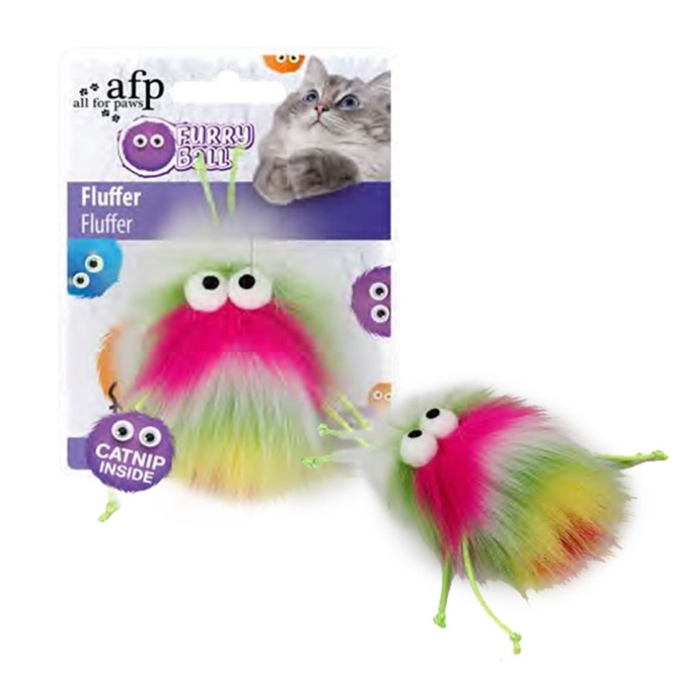 AFP FURRY BALL-FLUFFER CATNİPLİ OYUNCAK PEMBE 15x8x3,5 CM