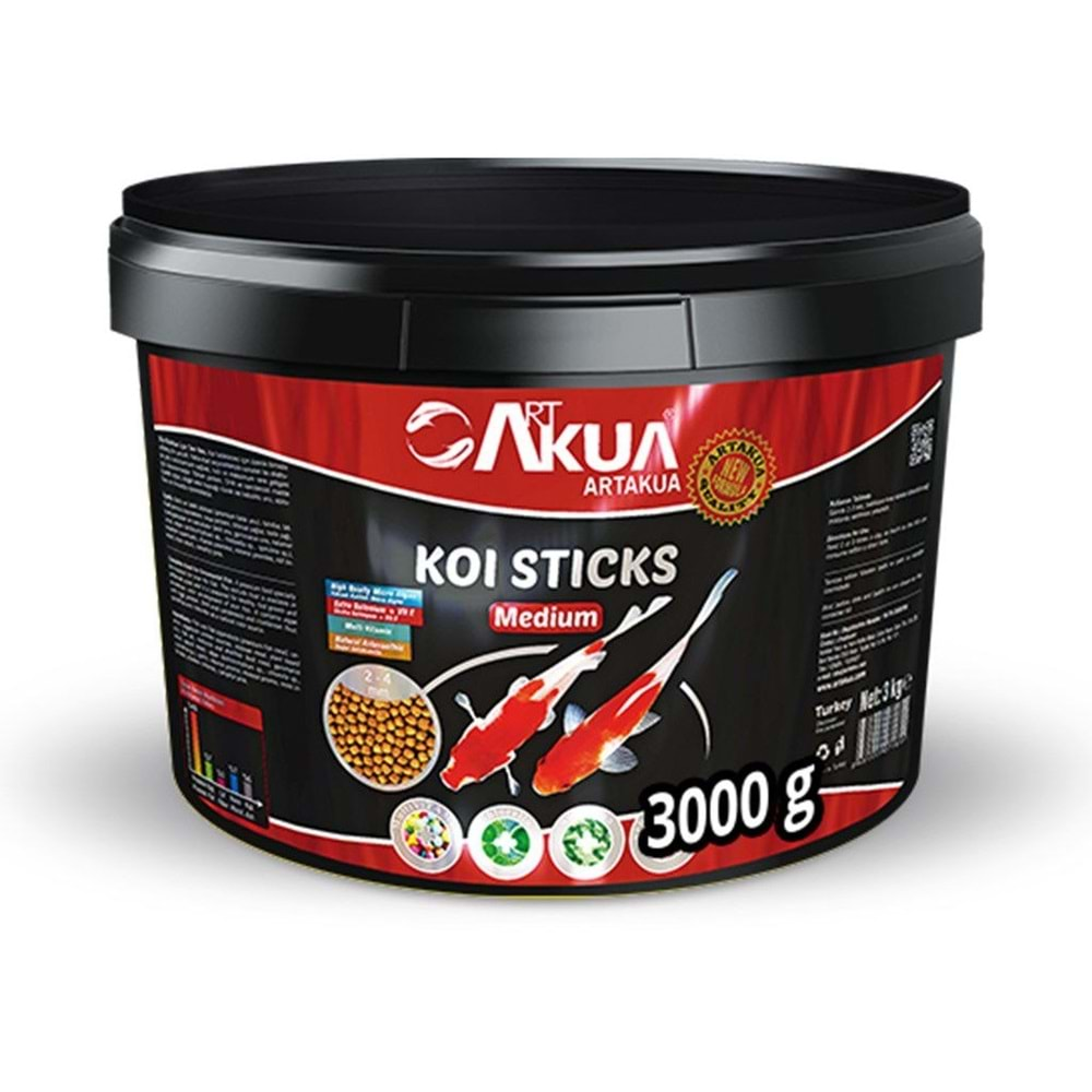 ARTAKUA KOİ STİCKS MEDİUM 3 KG KOVA