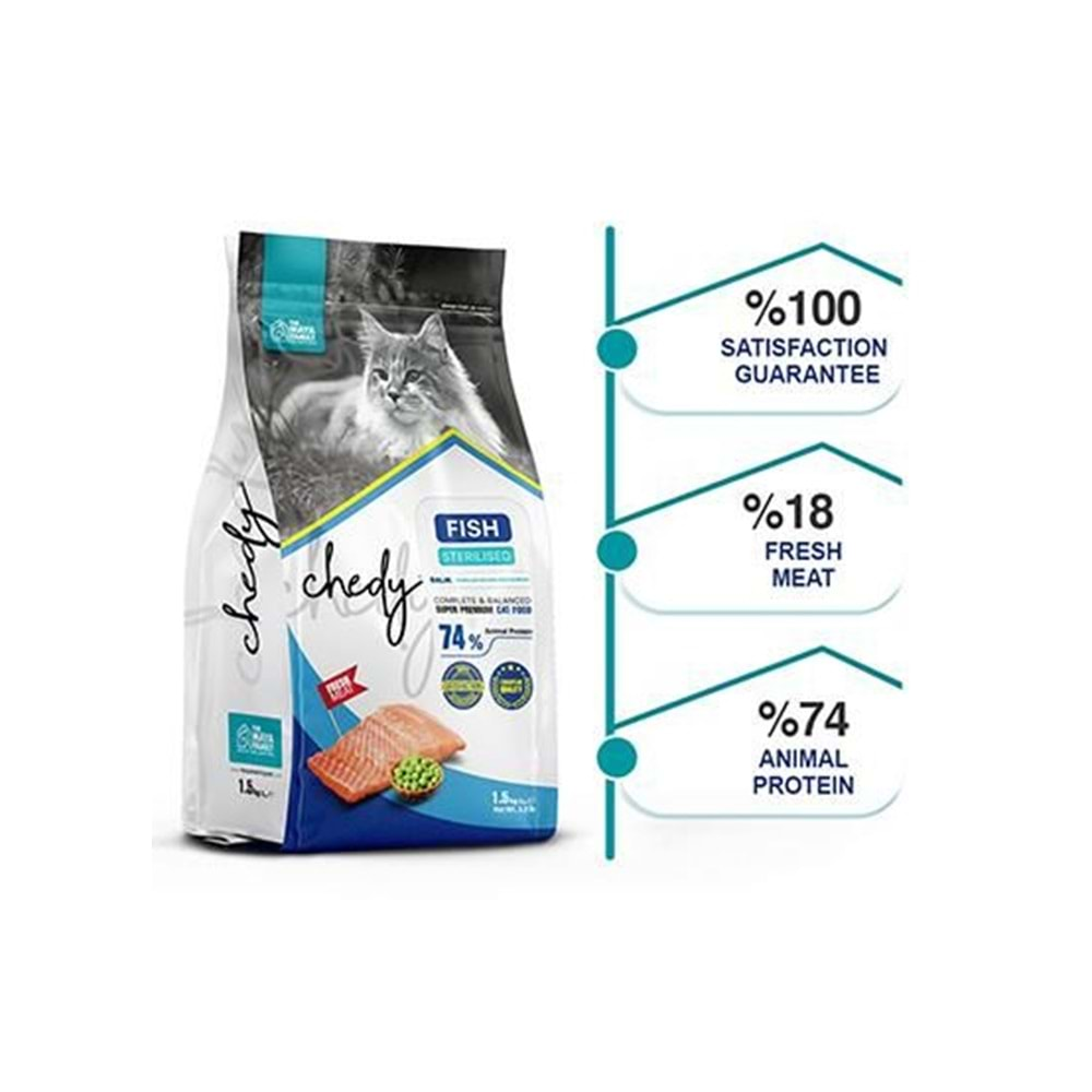 CHEDY BALIKLI KISIR KEDİ 1.5 KG