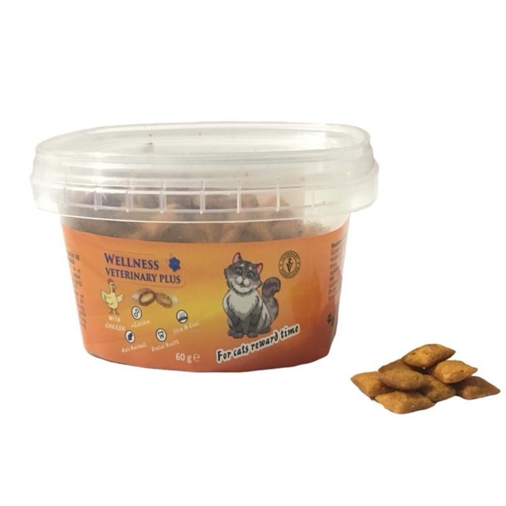 WELLNESS VETERİNARY PLUS TAVUKLU KEDİ ÖDÜLÜ 60 GR