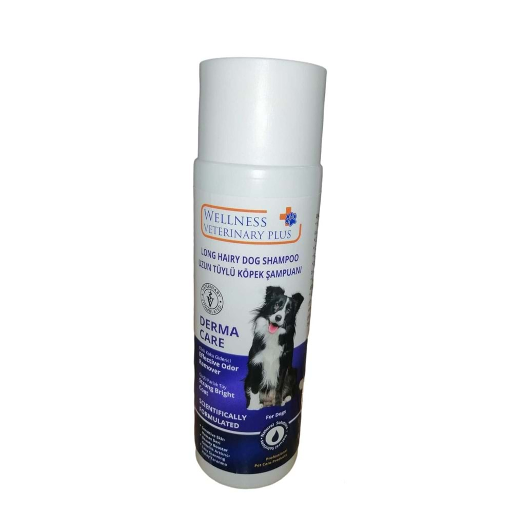 WELLNESS VETERİNARY PLUS UZUN TÜYLÜ SIVI KÖPEK ŞAMPUANI 250 ML