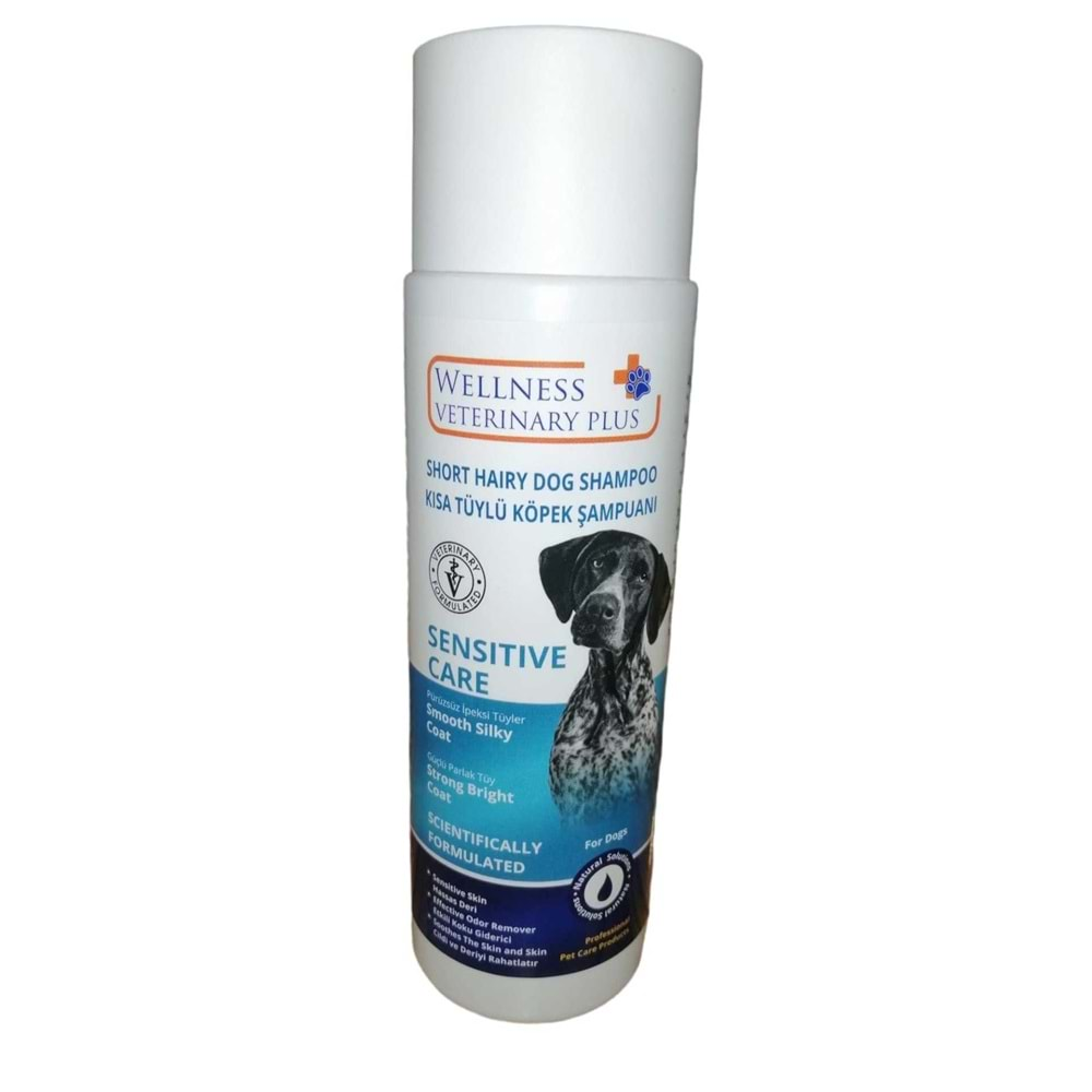 WELLNESS VETERİNARY PLUS KISA TÜYLÜ SIVI KÖPEK ŞAMPUANI 250 ML