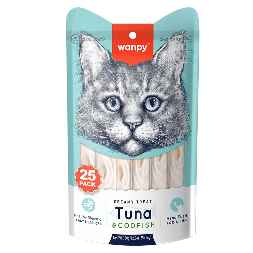 WANPY TON-MORİNA BALIKLI 25*14 GR KREMA KEDİ ÖDÜLÜ RAC-53