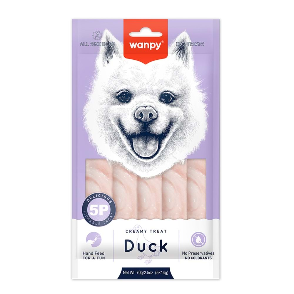 WANPY ÖRDEKLİ 12 Lİ KREMA KÖPEK ÖDÜLÜ 5X14 GR RA-70