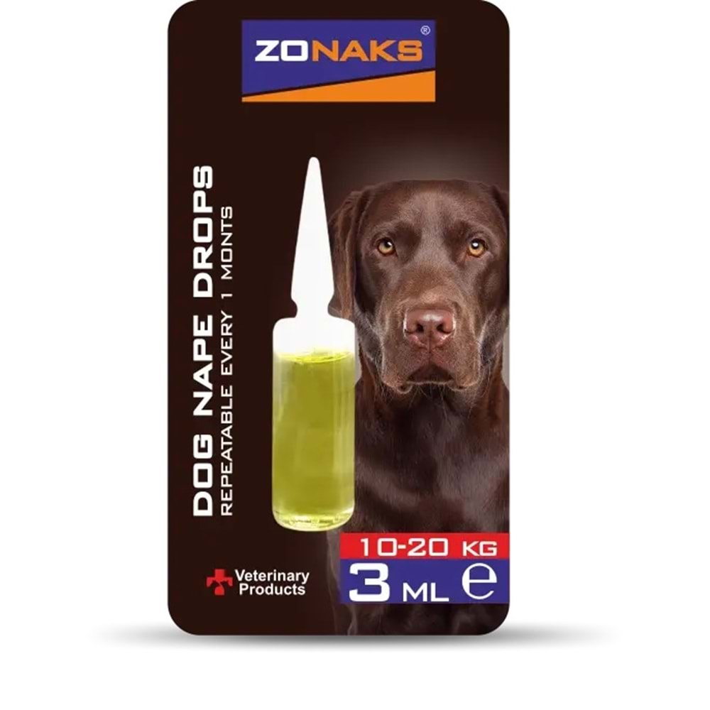 ZONAKS DOG NAPE DROPS 3 ML (10-20 KG)