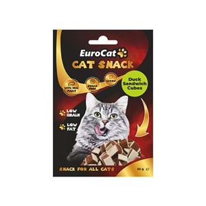 EUROCAT DUCK SANDWİCH CUBES KEDİ ÖDÜL 50 GR