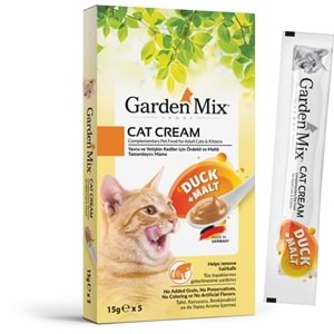 GARDEN MIX KEDİ KREMASI ÖRDEK + MALT 15 GR * 5