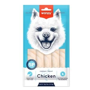 WANPY TAVUKLU 12 Lİ KREMA KÖPEK ÖDÜLÜ 5X14 GR RA-58