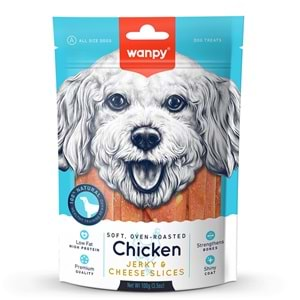 WANPY PEYNİRLİ TAVUK ETİ DİLİMLERİ 100 GR KÖPEK ÖDÜLÜ CB-06S