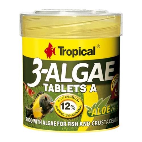 TROPİCAL 3 ALGAE TABLETS A 50ML/36GR