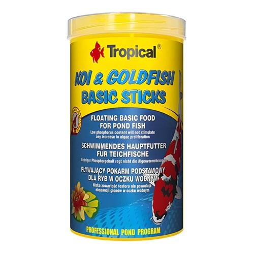 TROPİCAL KOİ&GOLDFİSH BASİC STİCKS PUSZ. 1000ML/80GR