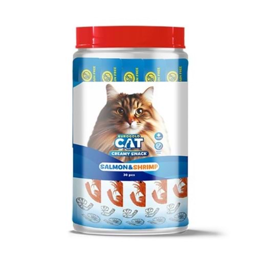 EUROGOLD CAT SIVI KEDİ ÖDÜLÜ SOMON - KARİDES 30X15 GR
