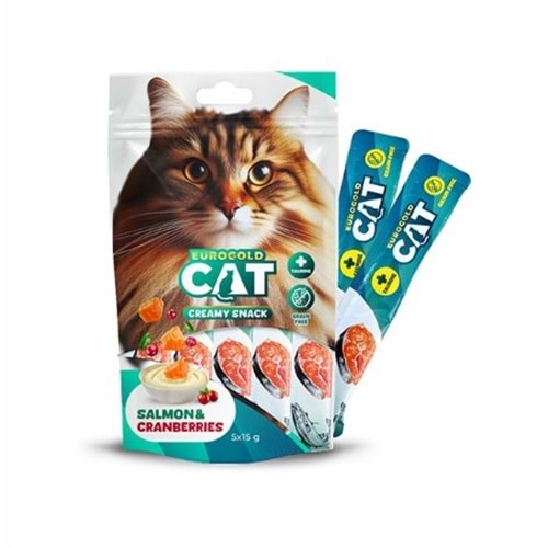 EUROGOLD CAT SIVI KEDİ ÖDÜLÜ SOMON - KIZILCIK 5X15 GR