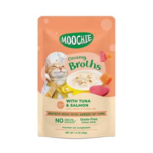 MOOCHİE ÇORBA KEDİ ÖDÜLÜ TON - SOMON 40GR
