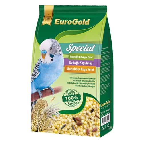 EUROGOLD SPECİAL KABUKSUZ MUHABBET KUŞU YEMİ 500 GR