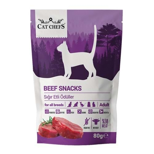 CAT CHEFS BEEF SNACKS 80 GR (SIĞIR ETLİ KEDİ ÖDÜLÜ)