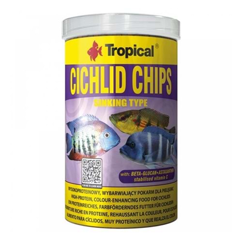 TROPİCAL CİCHLİD CHİPS 1000ML/520G