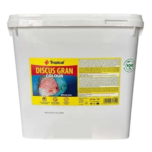TROPİCAL DİSCUS GRAN COLOUR 10L/5,5KG