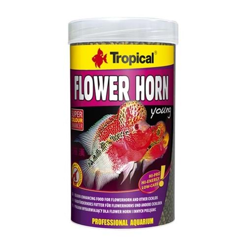 TROPİCAL FLOWER HORN YOUNG PELLET 3LT/1,14KG