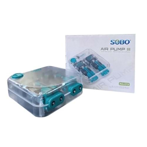 SOBO AQ-019 4 ÇIKIŞLI HAVA MOTORU ŞEFFAF KASA 12W 4 X 6 LT/MİN
