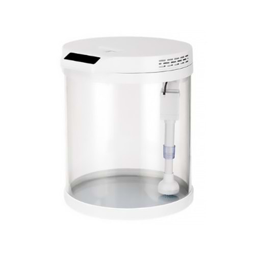 SOBO Q-06 SİLİNDİR CAM AKVARYUM SETİ 11L BEYAZ 25x31H