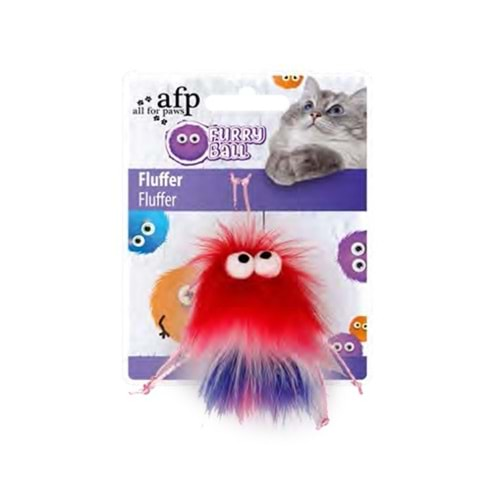 AFP FURRY BALL-FLUFFER CATNİPLİ OYUNCAK KIRMIZI 15x8x3,5 CM