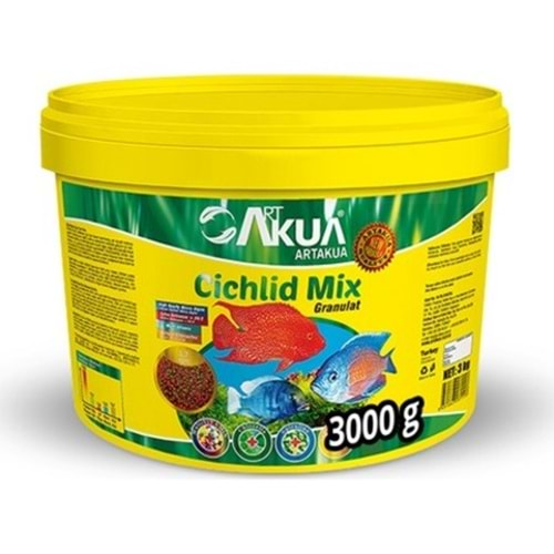 ARTAKUA CİCHLİD MİX 3 KG KOVA