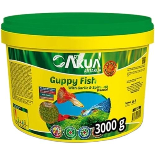 ARTAKUA GUPPY FISH 3 KG KOVA