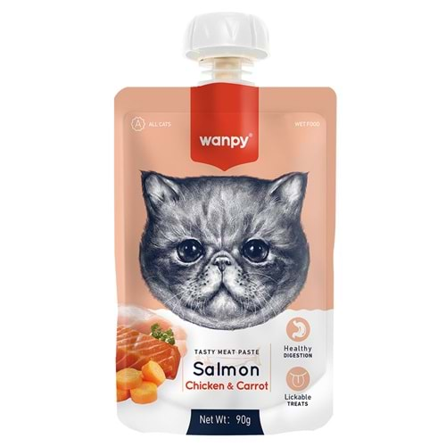 WANPY TAZE SOMONLUK-TAVUKLU 10 LU KEDİ ET EZMESİ 90 GR RAC-40