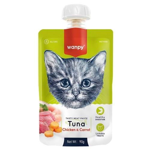 WANPY TAZE TON BALIKLI-TAVUKLU 10 LU KEDİ ET EZMESİ 90 GR RAC-41