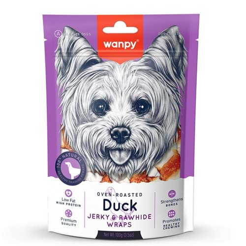 WANPY ÖRDEK SARILI DERİ 100 GR KÖPEK ÖDÜLÜ DD-02H