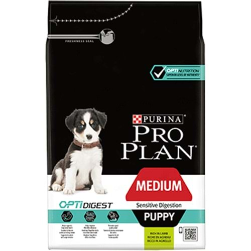 PRO PLAN MEDİUM PUPPY S. DİGESTİON DOG KUZU 12 KG