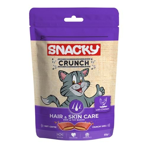 SNACKY KEDİ CRUNCH ÖDÜL HAİR-SKİN TAVUKLU 10 LU