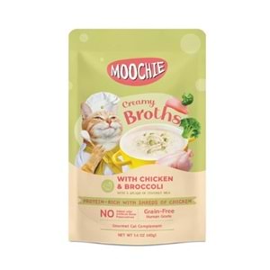 MOOCHİE ÇORBA KEDİ ÖDÜLÜ TAVUK-BROKOLİ 40GR