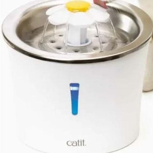 CATİT FLOWER FOUNTAİN SU SEBİLİ ÇELİK HAZNELİ BEYAZ 3 LT