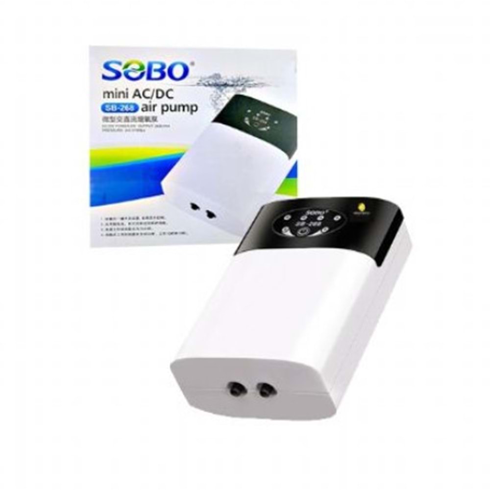 SOBO HAVA MOTORU ŞARJLI DİJİTAL 2W 2X3 LT/MİN