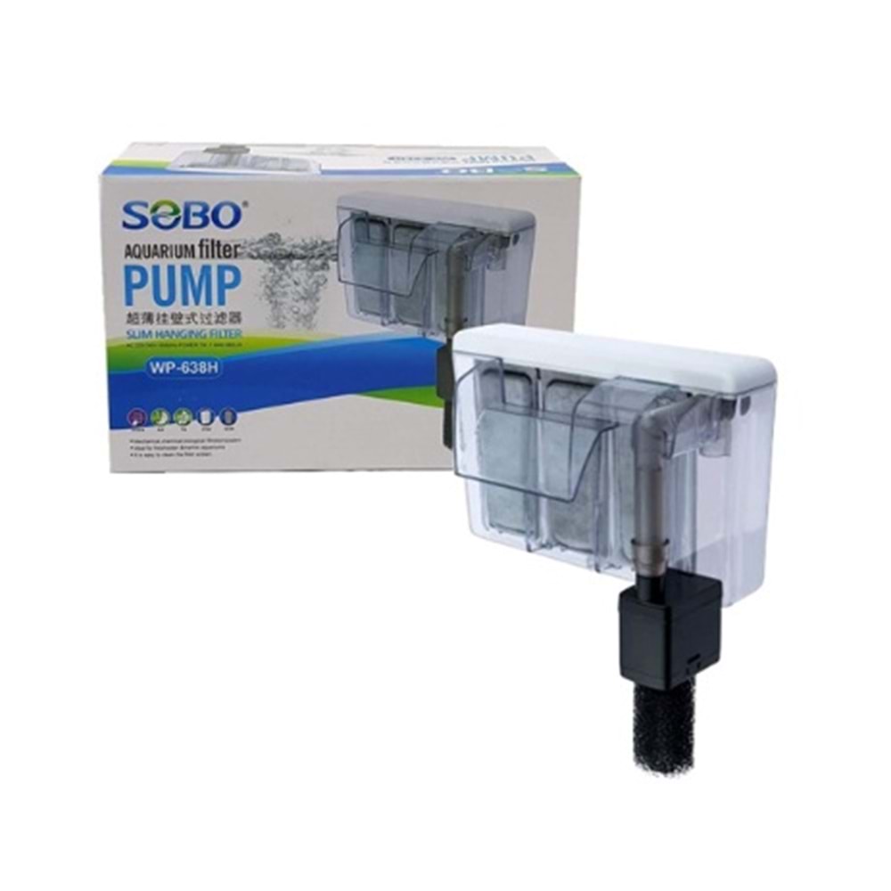 SOBO MİNİ ASKI FİLTRE 500 LT/H 6,8 W WP-638H