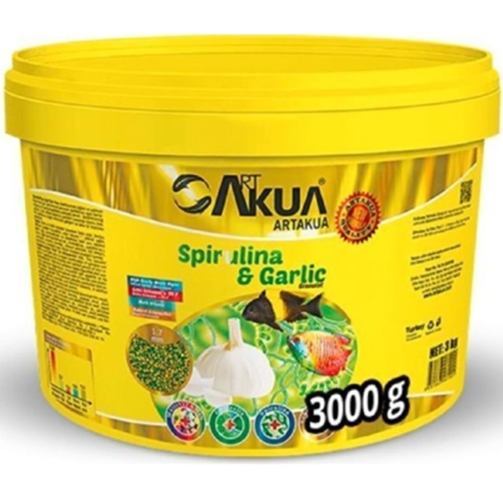 ARTAKUA SPİRULİNA & GARLİC 3 KG KOVA